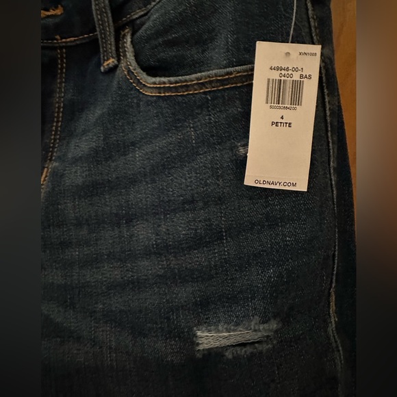 NWT OLD NAVY Petite 4 Mid- Rise Power Slim Straight Jeans - Picture 6 of 9
